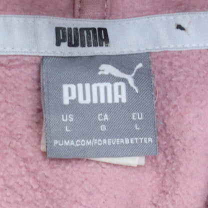 Womens UK Size L Puma Pink Pullover Hoodie