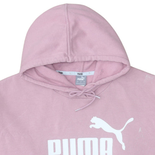 Womens UK Size L Puma Pink Pullover Hoodie