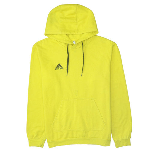 Mens UK Size M Adidas Yellow Pullover Hoodie