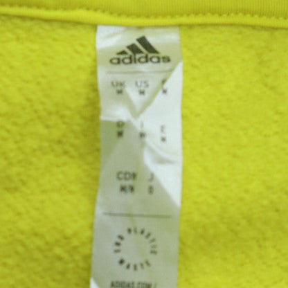 Mens UK Size M Adidas Yellow Pullover Hoodie