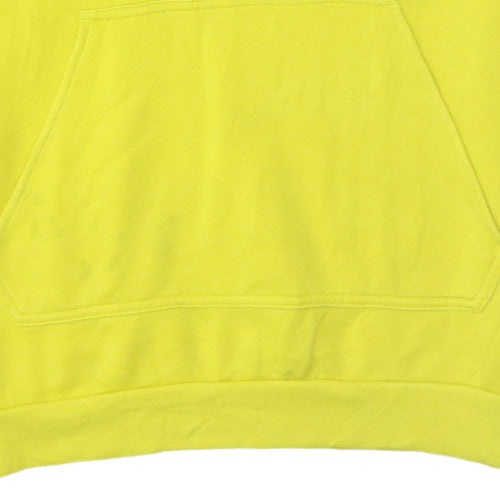 Mens UK Size M Adidas Yellow Pullover Hoodie