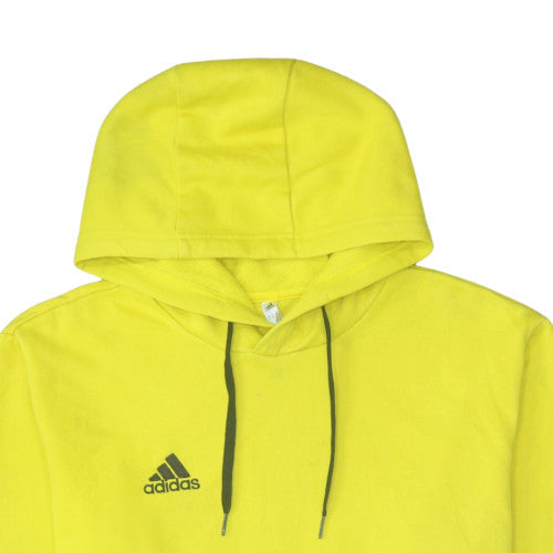 Mens UK Size M Adidas Yellow Pullover Hoodie