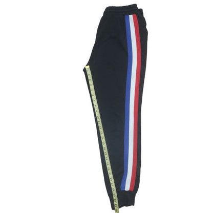 Champion Womens Black Jogger Sweatpants Size 14 Logo Stripe