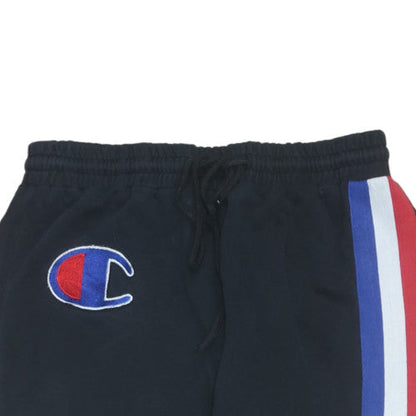 Champion Womens Black Jogger Sweatpants Size 14 Logo Stripe
