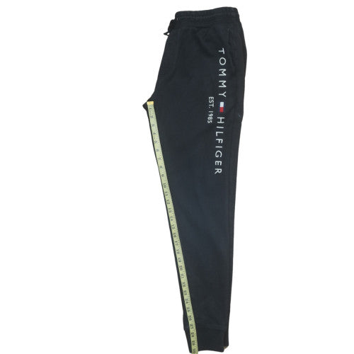 Tommy Hilfiger Men's Black Jogger Trousers Size L Casual Fleece