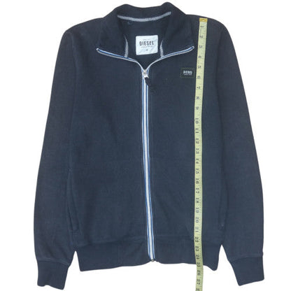 Mens UK Size S Diesel Black Full Zip Sweatshirt