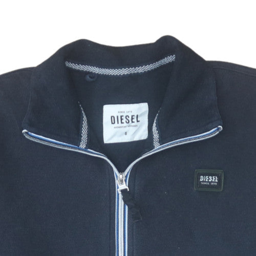 Mens UK Size S Diesel Black Full Zip Sweatshirt