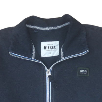 Mens UK Size S Diesel Black Full Zip Sweatshirt