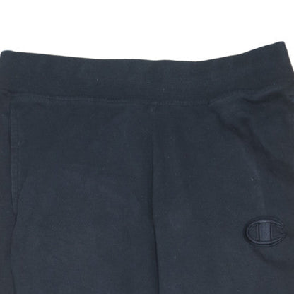 Champion Men's Black Jogger Trousers L Fleece Cotton Blend