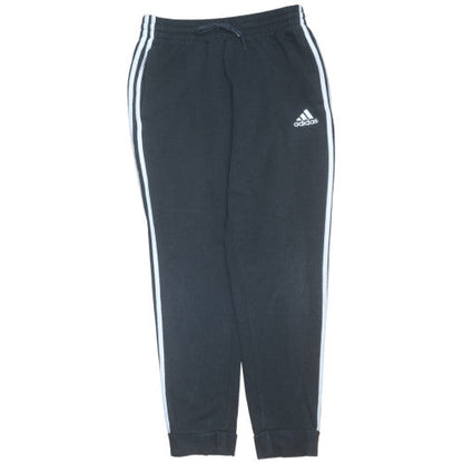 Adidas Men's Black Jogger Trousers Size M Cotton Blend Cuffed Track Pants