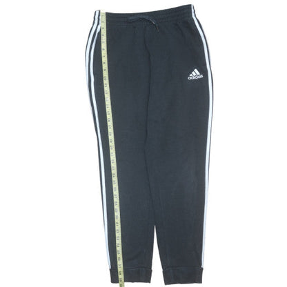 Adidas Men's Black Jogger Trousers Size M Cotton Blend Cuffed Track Pants
