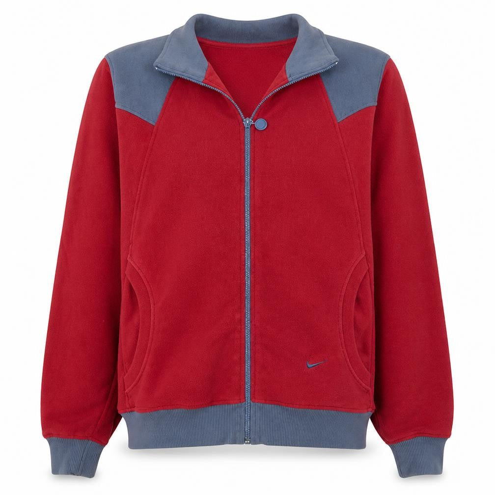 Mens UK Size M Nike Red Full Zip Sweatshirt