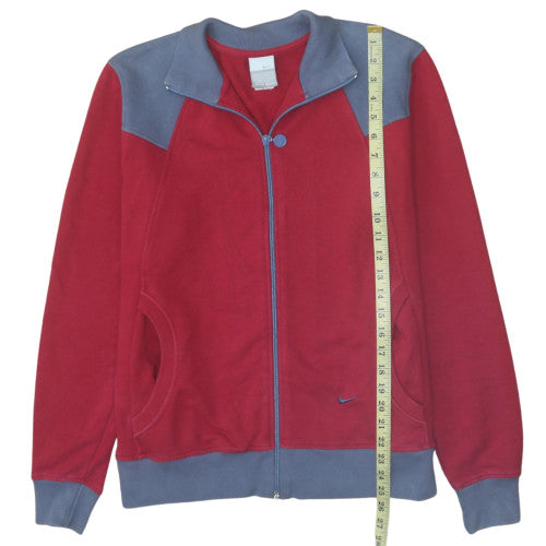 Mens UK Size M Nike Red Full Zip Sweatshirt