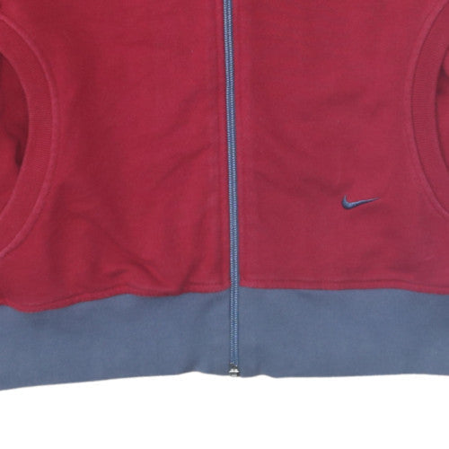 Mens UK Size M Nike Red Full Zip Sweatshirt
