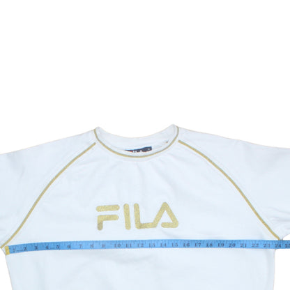 Womens UK Size XL Fila White Pullover Sweatshirt