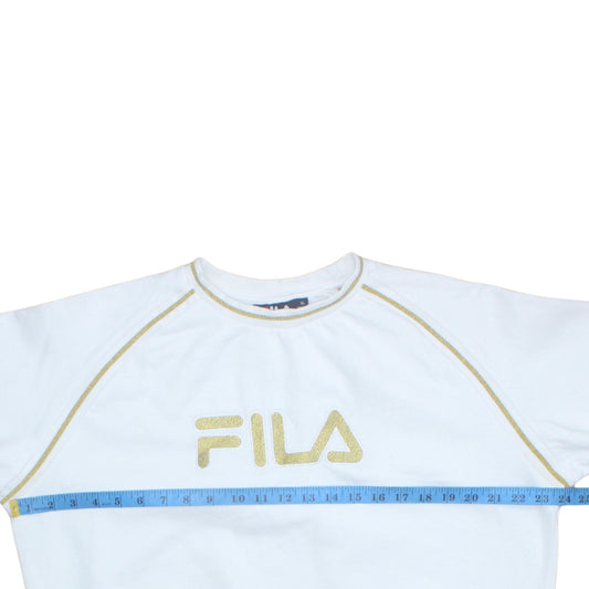 Womens UK Size XL Fila White Pullover Sweatshirt