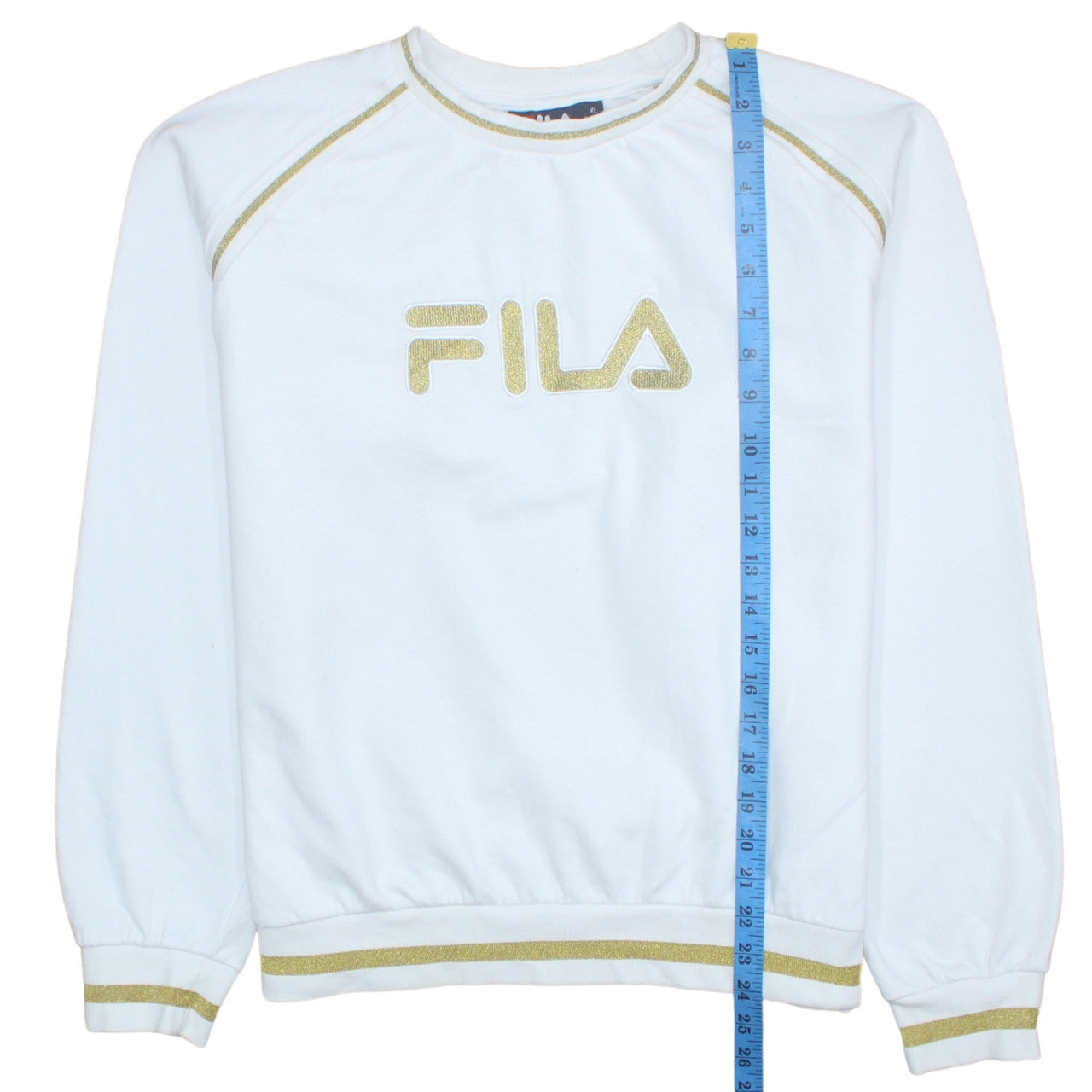 Womens UK Size XL Fila White Pullover Sweatshirt