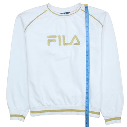 Womens UK Size XL Fila White Pullover Sweatshirt