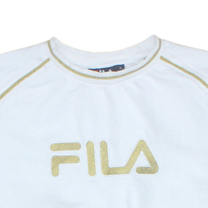 Womens UK Size XL Fila White Pullover Sweatshirt