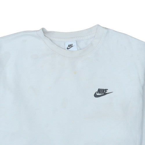 Mens UK Size M Nike White Pullover Sweatshirt