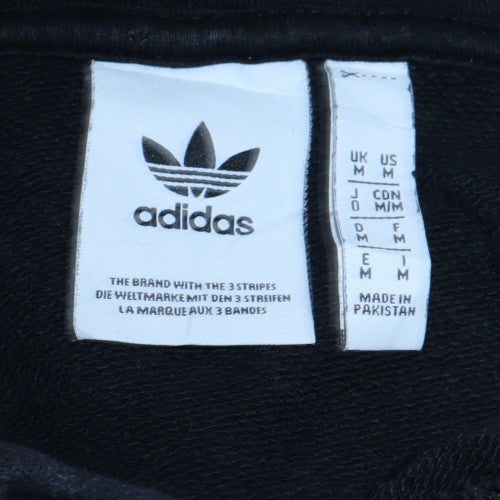 Mens UK Size M Adidas Black Pullover Hoodie