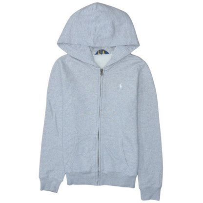 Polo Ralph Lauren Boys Grey Full Zip Hoodie XL 16 Cotton Blend Casual