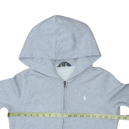 Polo Ralph Lauren Boys Grey Full Zip Hoodie XL 16 Cotton Blend Casual