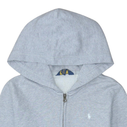 Polo Ralph Lauren Boys Grey Full Zip Hoodie XL 16 Cotton Blend Casual