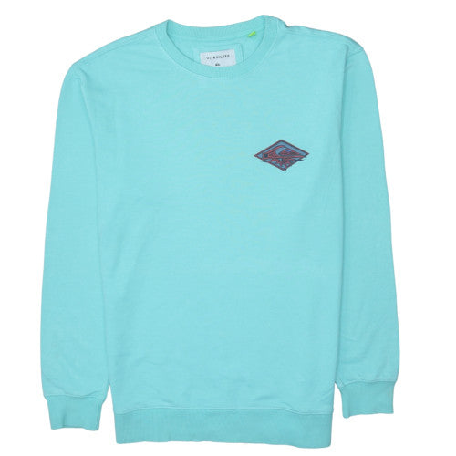 Mens UK Size M Quiksilver Blue Pullover Sweatshirt