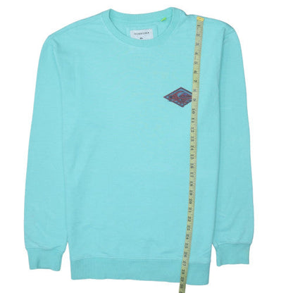 Mens UK Size M Quiksilver Blue Pullover Sweatshirt