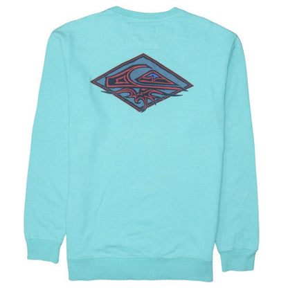 Mens UK Size M Quiksilver Blue Pullover Sweatshirt
