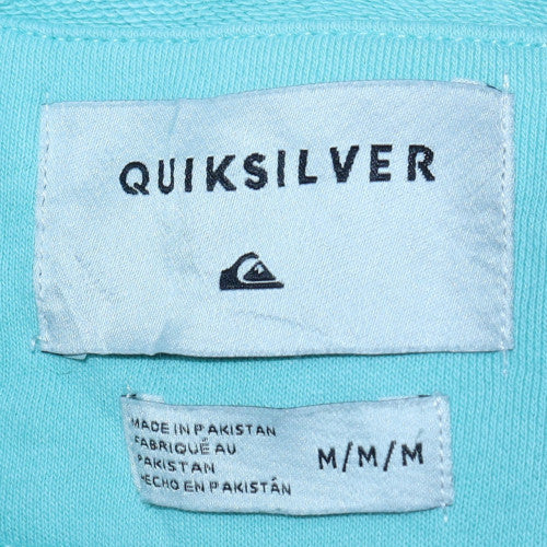 Mens UK Size M Quiksilver Blue Pullover Sweatshirt