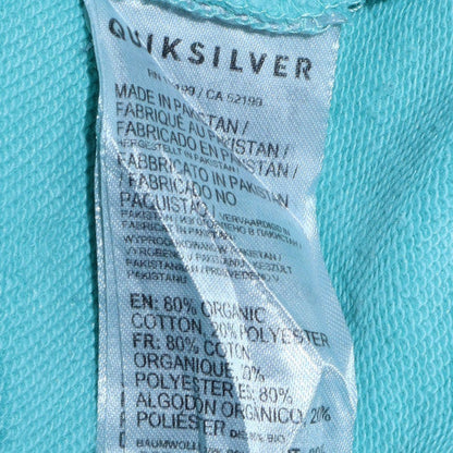 Mens UK Size M Quiksilver Blue Pullover Sweatshirt