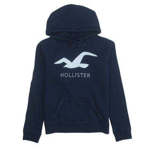 Mens UK Size M Hollister Blue Pullover Hoodie