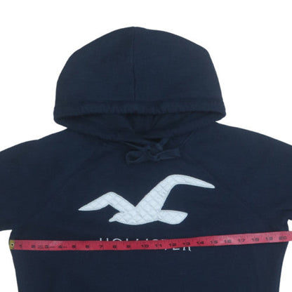 Mens UK Size M Hollister Blue Pullover Hoodie