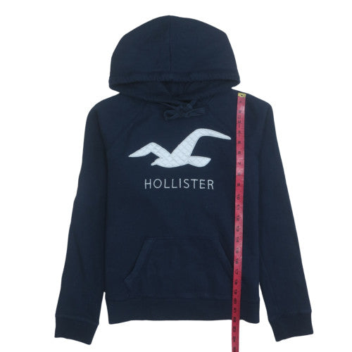 Mens UK Size M Hollister Blue Pullover Hoodie