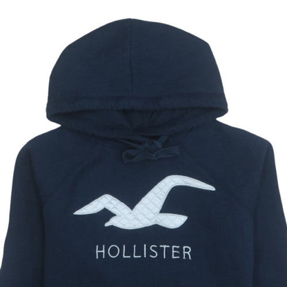 Mens UK Size M Hollister Blue Pullover Hoodie