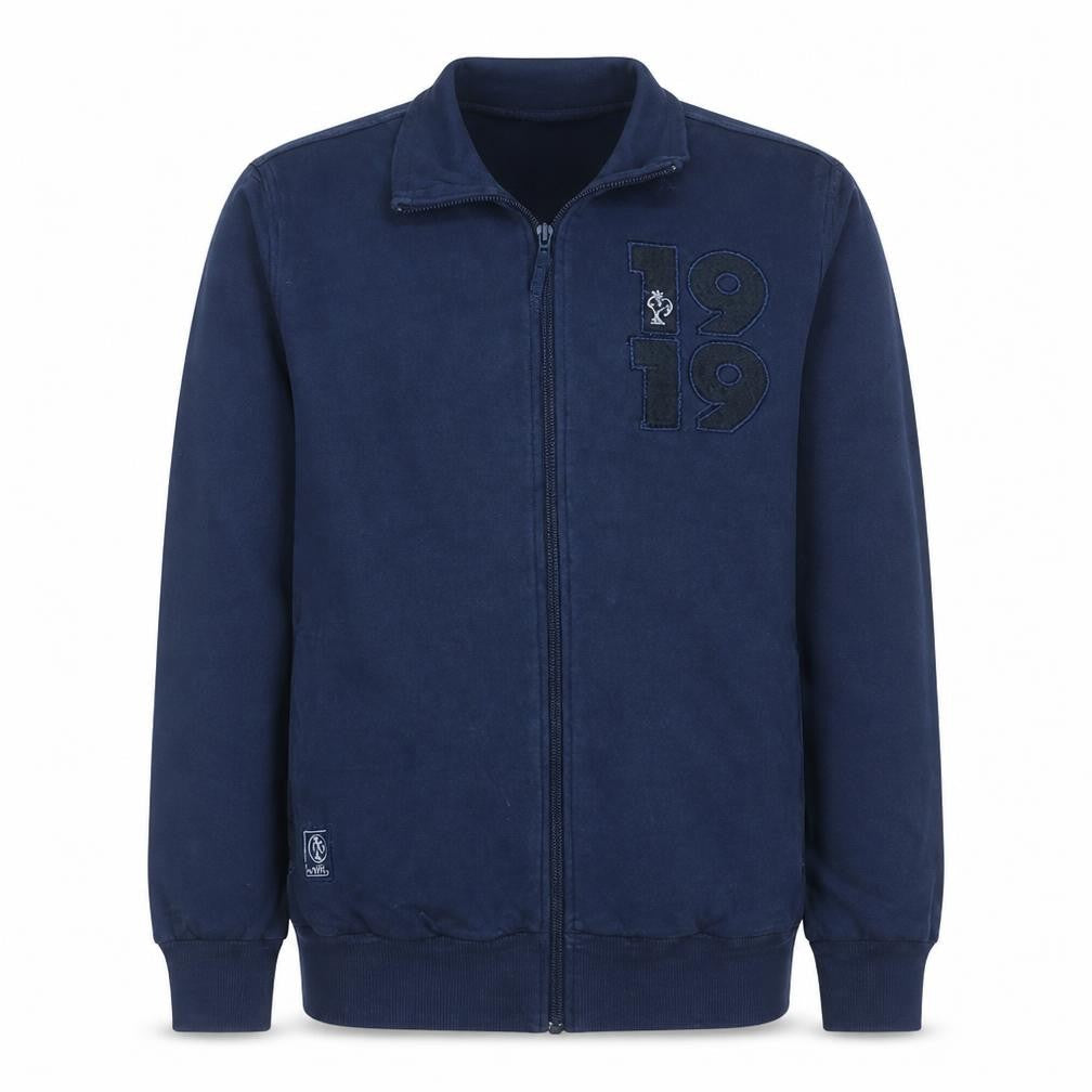 Mens UK Size L Adidas Blue Full Zip Sweatshirt