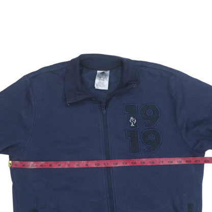 Mens UK Size L Adidas Blue Full Zip Sweatshirt
