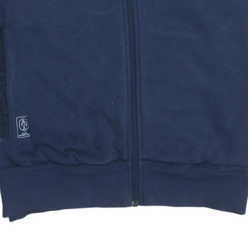 Mens UK Size L Adidas Blue Full Zip Sweatshirt