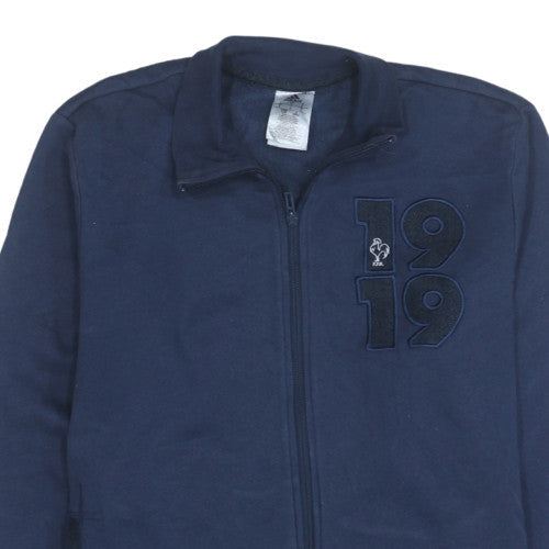 Mens UK Size L Adidas Blue Full Zip Sweatshirt