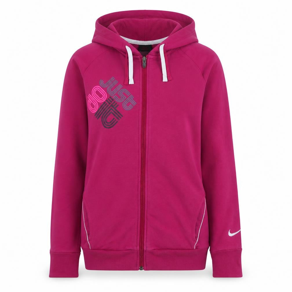 Womens UK Size S Nike Pink Full Zip Hoodie