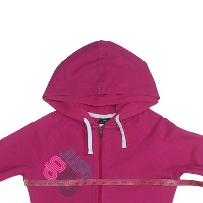 Womens UK Size S Nike Pink Full Zip Hoodie