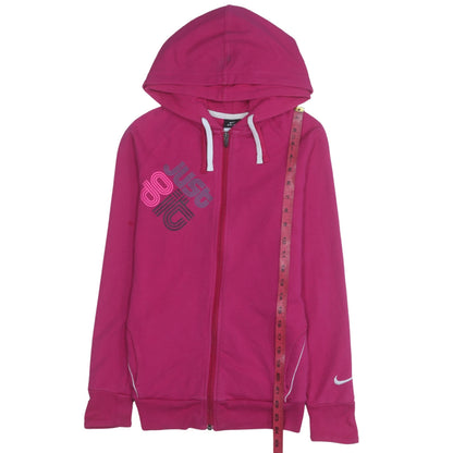 Womens UK Size S Nike Pink Full Zip Hoodie