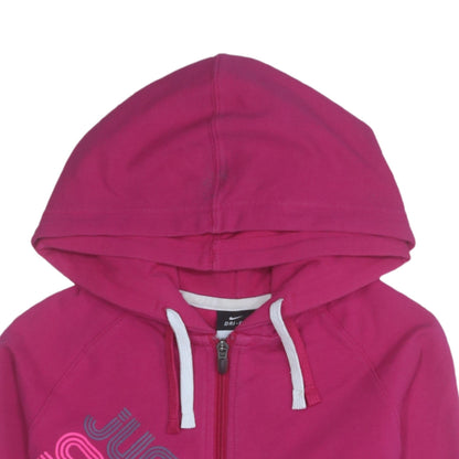 Womens UK Size S Nike Pink Full Zip Hoodie