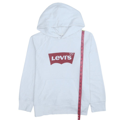 Mens UK Size M Levi's White Pullover Hoodie