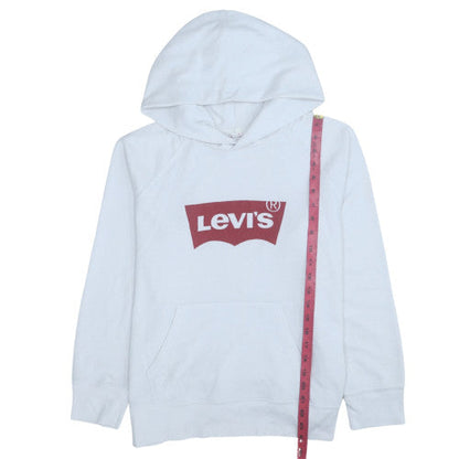 Mens UK Size M Levi's White Pullover Hoodie