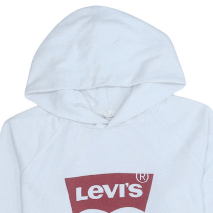 Mens UK Size M Levi's White Pullover Hoodie