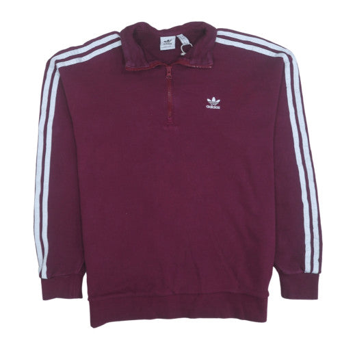 Womens UK Size 12 Adidas Red Pullover Sweatshirt