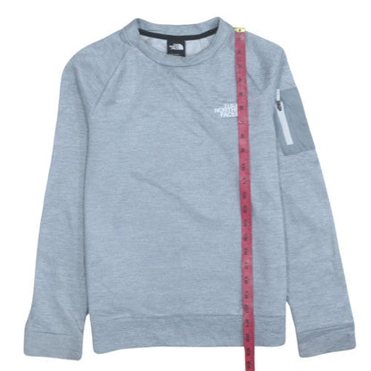 The North Face Boys Grey Crew Neck Sweatshirt Size L Youth Fleece